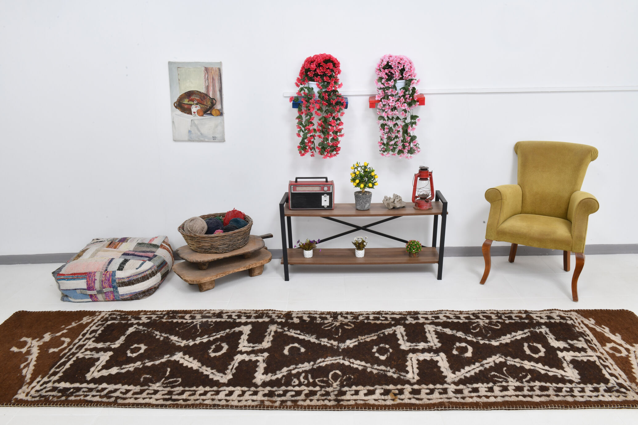 3x13 unique anatolian vintage runner rug,101x398cm