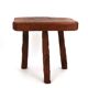 Brutalist tripod stool in wood, 1950s mountain folk art.