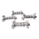 4 large pressed moulded glass knife rests