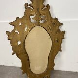 Miroir doré style baroque bois et stuc 64 cm