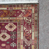Handmade wool and silk carpet Kazakhstan 204x126 cm