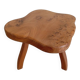 Freeform elm burl tripod coffee table