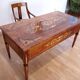 Louis XVI style italian bank desk and bench, 1920s
