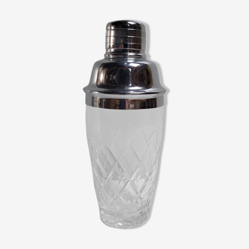 Shaker à cocktail en verre ciselé