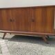 Buffet bas enfilade vintage pieds compas année 50 60