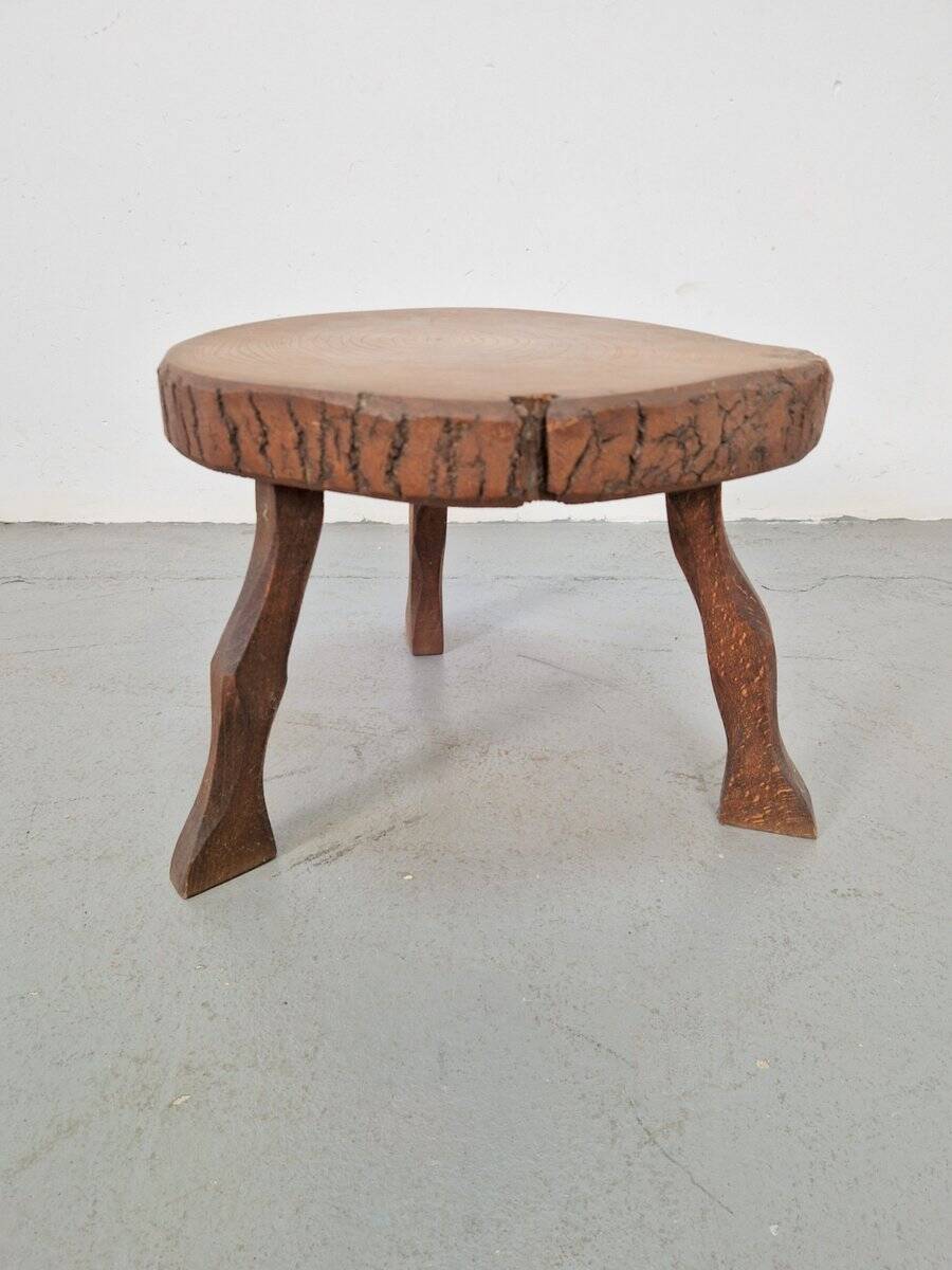 Mid-Century Brutalist Tree Trunk Side Table, 1960s