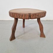 Mid-Century Brutalist Tree Trunk Side Table, 1960s