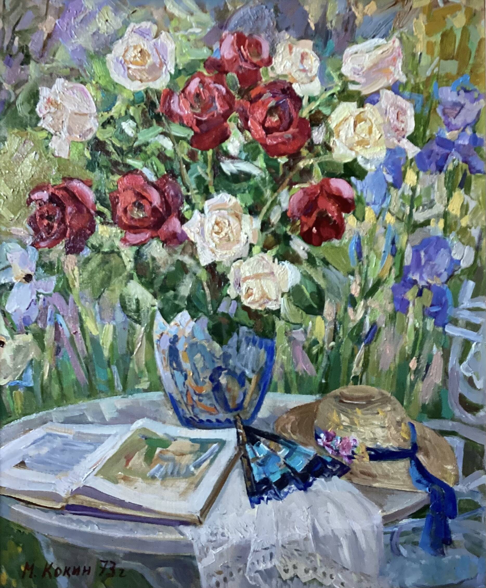 Oil painting on canvas signed, dimensions: height - 73 cm - width - 62.5 cm.