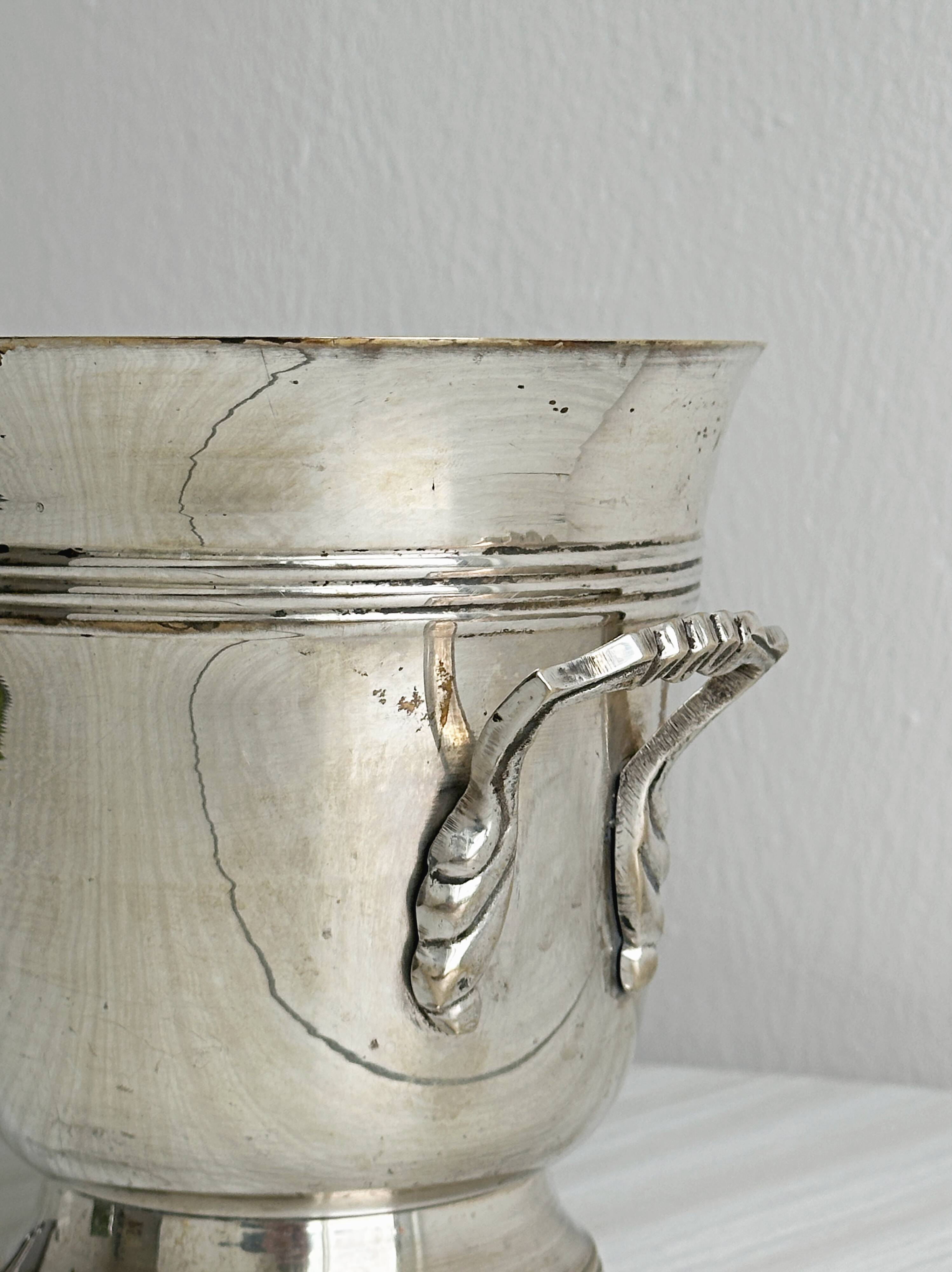 Small silver-plated ice bucket
