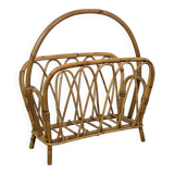 Rattan magazine rack