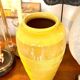 Yellow glazed ceramic vase