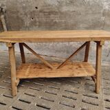 Old work table kitchen island bar table oak