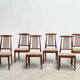 Set of six elegant Italian dining chairs