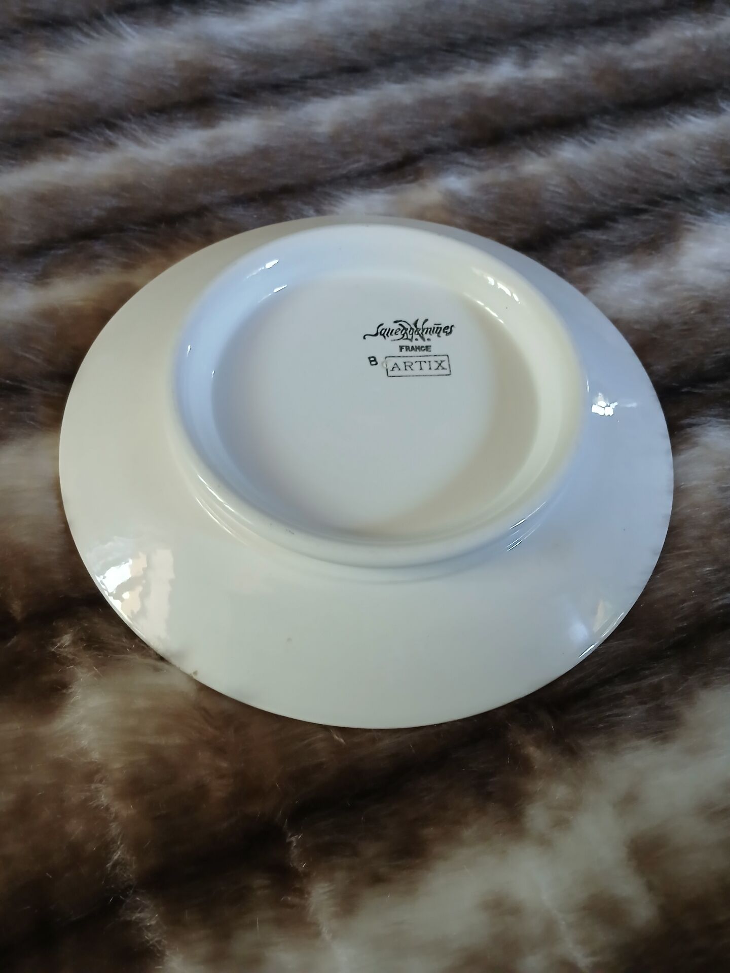 Antique compote dish Sarreguemines