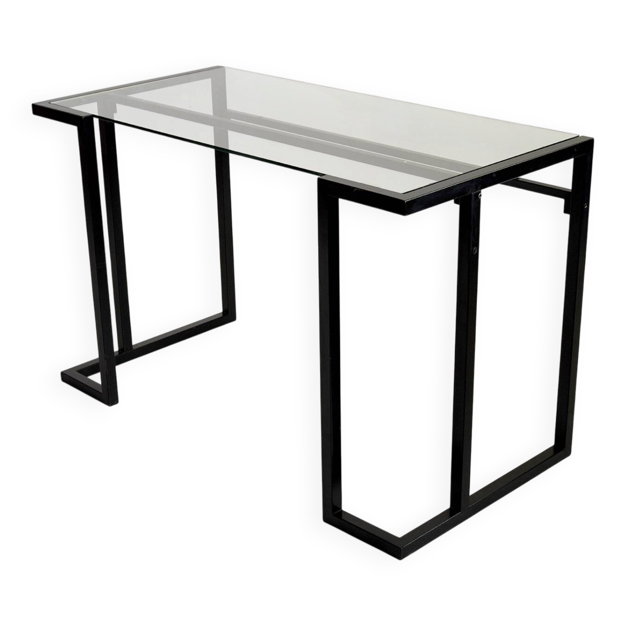 Artelano, glass and metal desk, France 1980