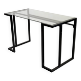 Artelano, glass and metal desk, France 1980