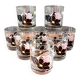 9 luminarc glasses model anaïs black rose vintage whisky glass