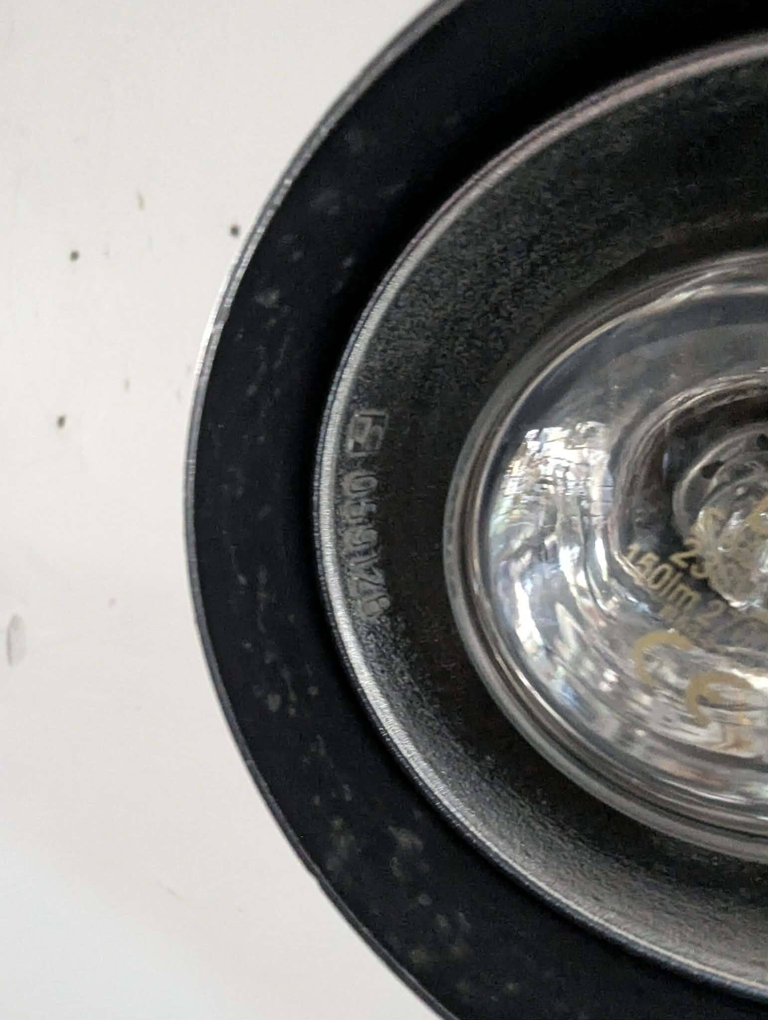 Pair of brushed aluminium tube wall lights from the 70s.