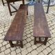 Old pairs of benches
