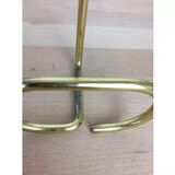 Wall-mounted gilded metal coat rack 4 hooks