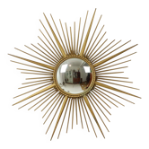 Grand miroir soleil vintage Chaty Vallauris XL France 91 cm