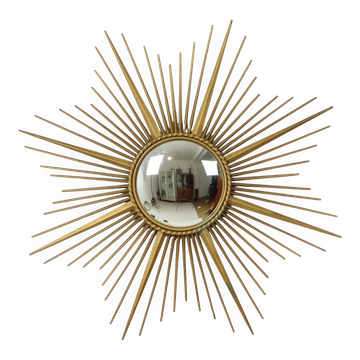 Large vintage sun mirror Chaty Vallauris XL France 91 cm