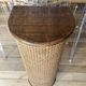 Bread hutch in oak wood and canning made in france 50s