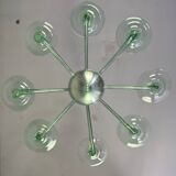 Green Murano glass Venetian chandelier, Venini, circa 1920