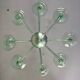 Green Murano glass Venetian chandelier, Venini, circa 1920