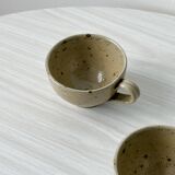 Pyrite 'quail shell' ceramic stoneware mugs