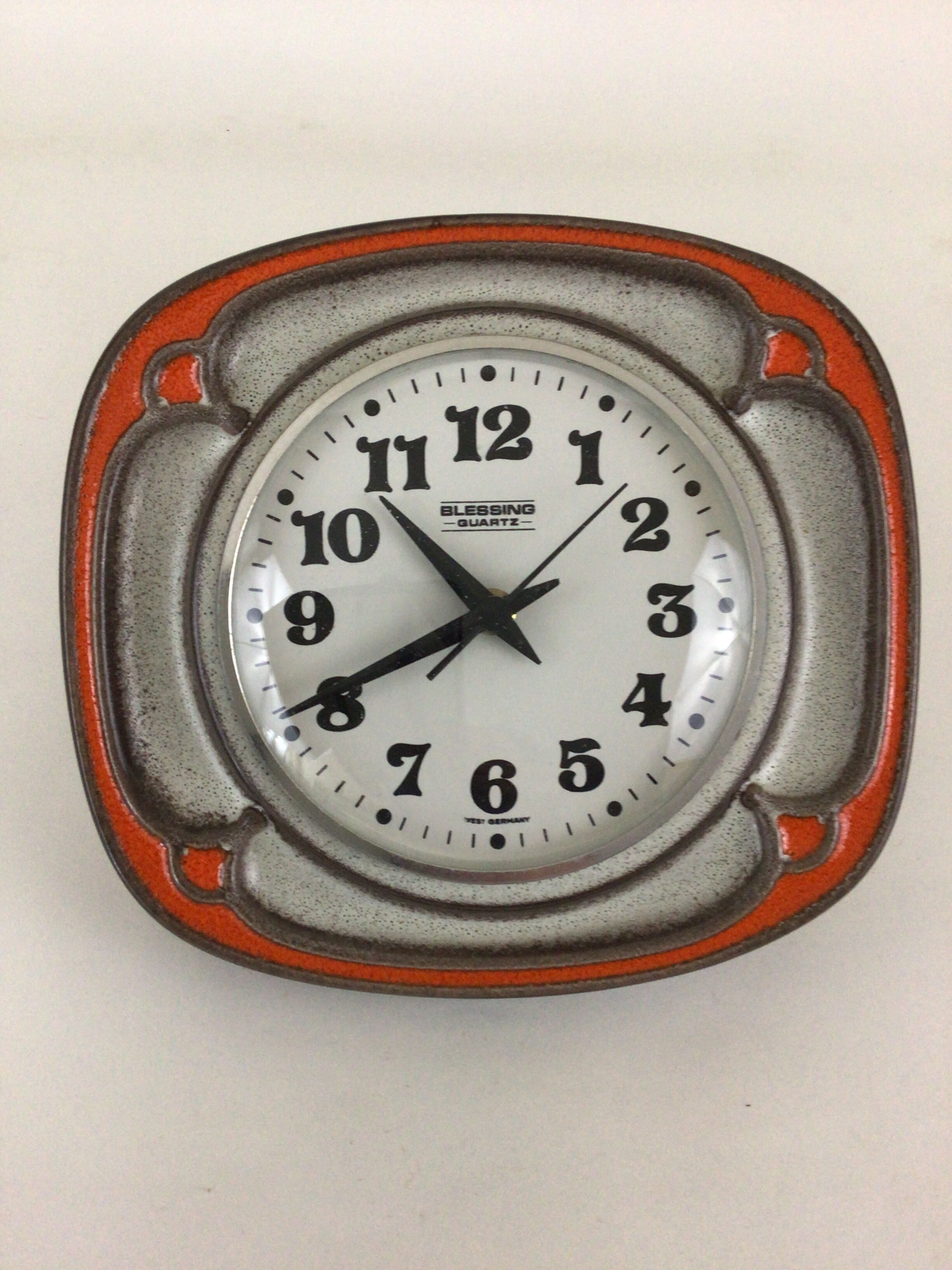 West Germany earthenware clock 70s