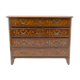 Chest of Drawers in Solid Italian Walnut with Maple Inlays, late 18th