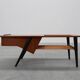 Coffee Table model 210, teak wood and ceramic,by Alfred Hendrickx, Belform