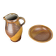 Carafe et coupelle en Céramique d'Étude Allemand du Milieu du Siècle de Trenck Keramik Kellinghusen, Années 1960, Lot de 2