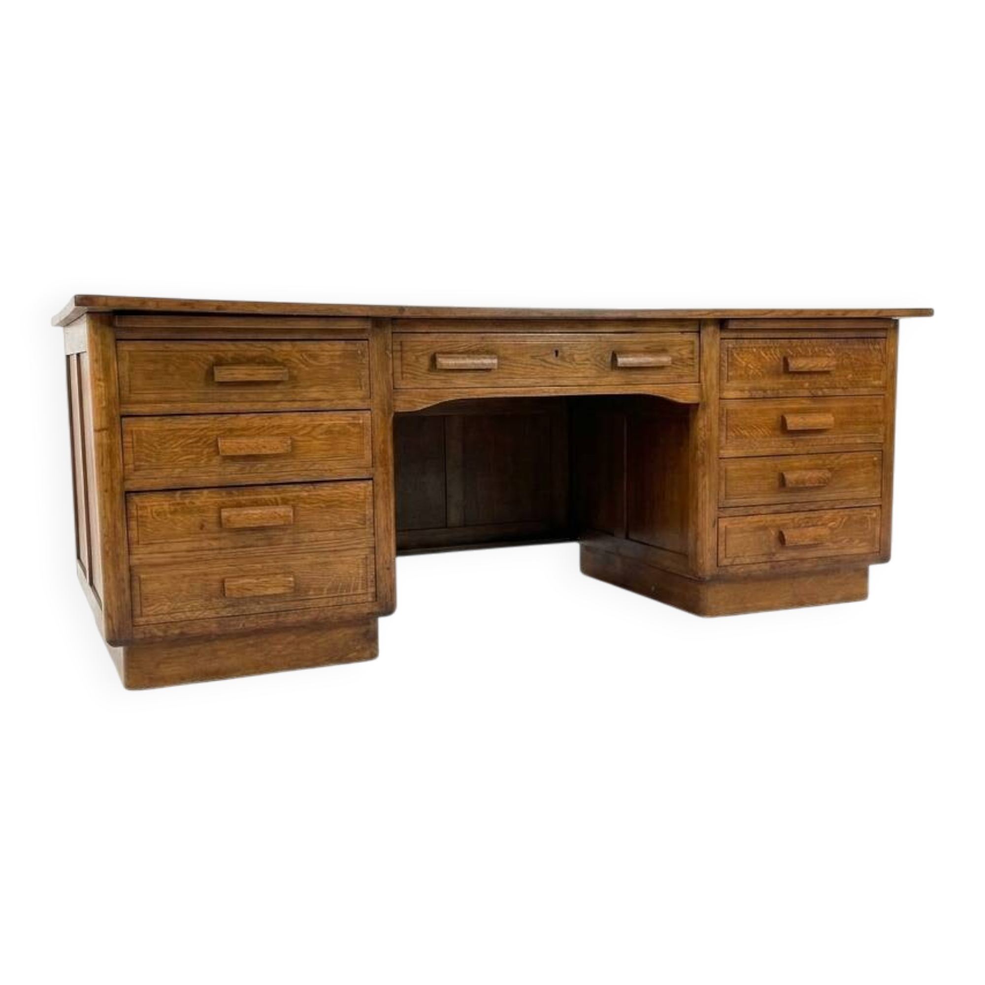 Bureau ministre XXL en chêne , 220 × 95 cm