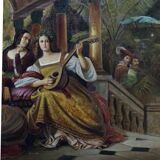 Le tableau "La Scène Galante" 1929 année.