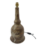 Vintage chamotte earthenware lamp unsigned