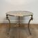 Tripod Circular Coffee Table "Aux Coqs" in Bronze and Églomisé Mirror, May