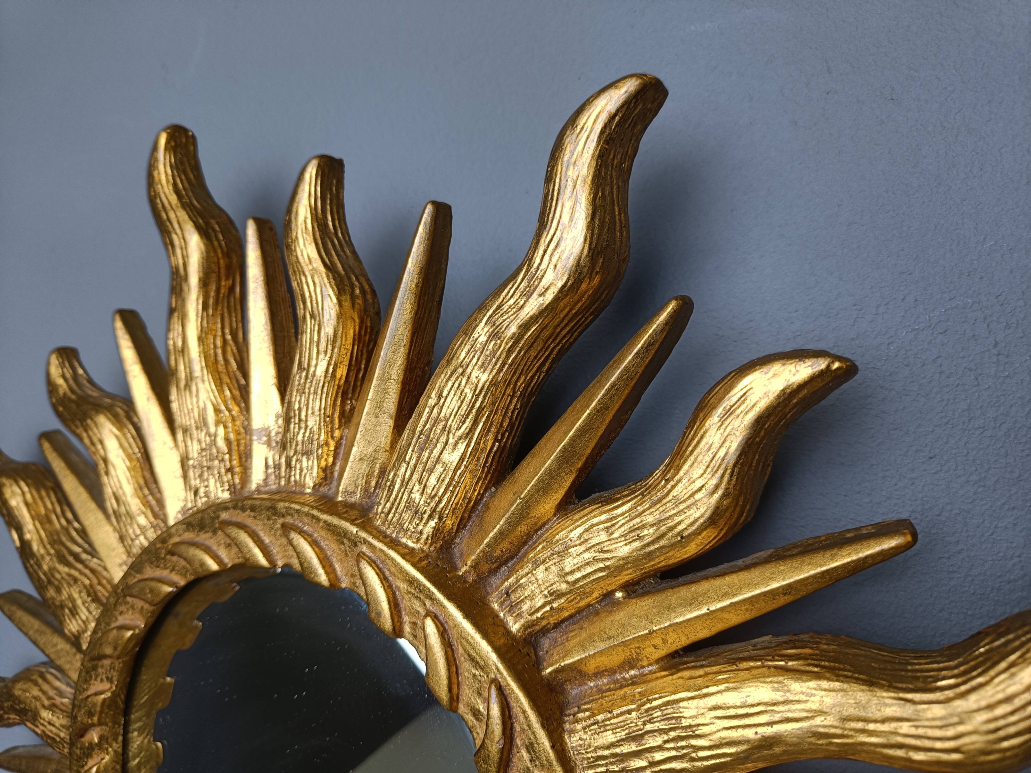 Vintage sunburst mirror, 1960s