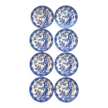 8 Assiettes à dessert au Cerisier du Japon