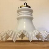 Opaline glass pendant light