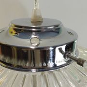 1970s vintage cut glass suspension – retro design ball lamp – L