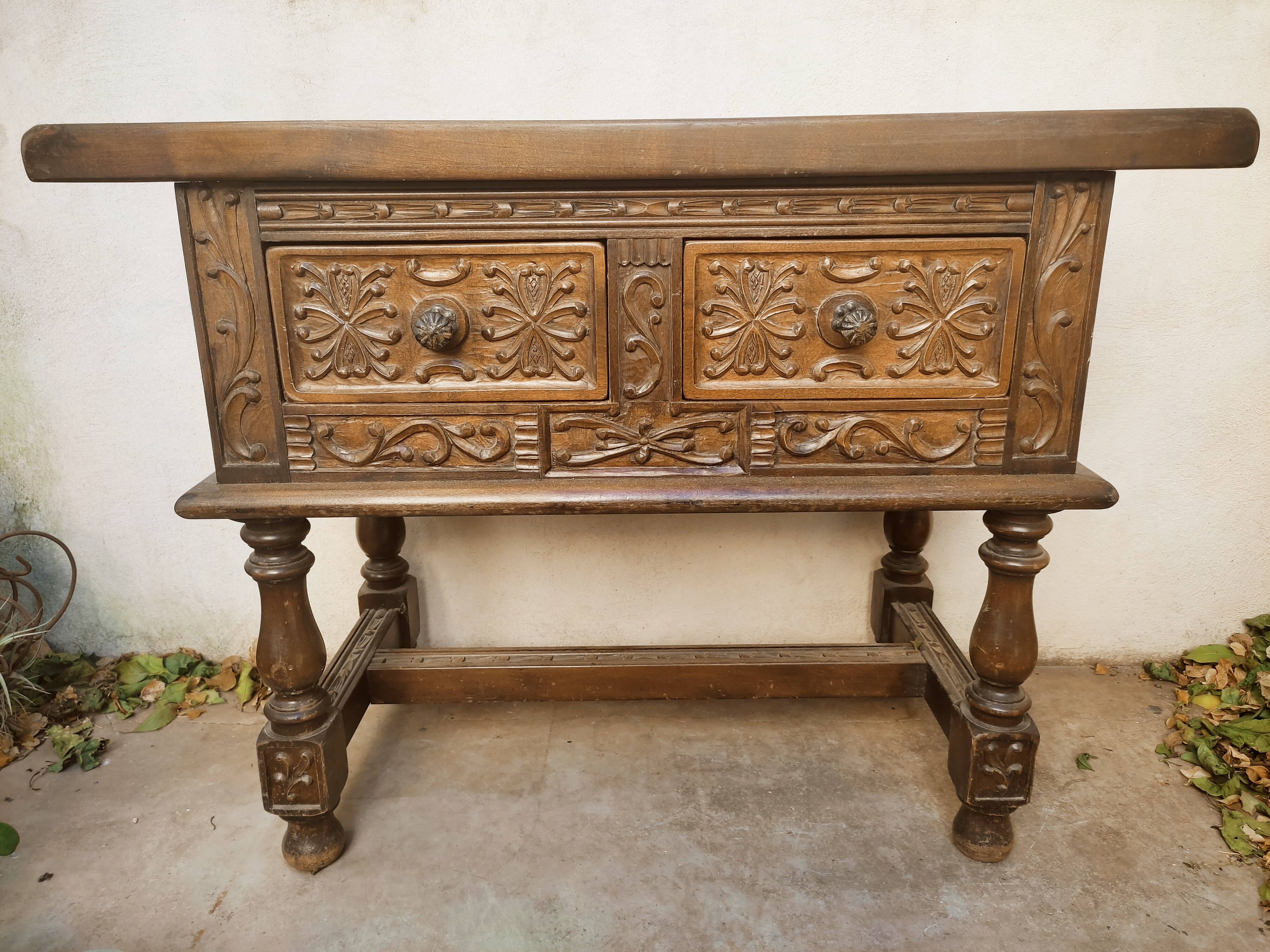 Ethnic carved wooden furniture