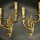 Paire de grandes appliques style Rocaille / Rococo / Baroque