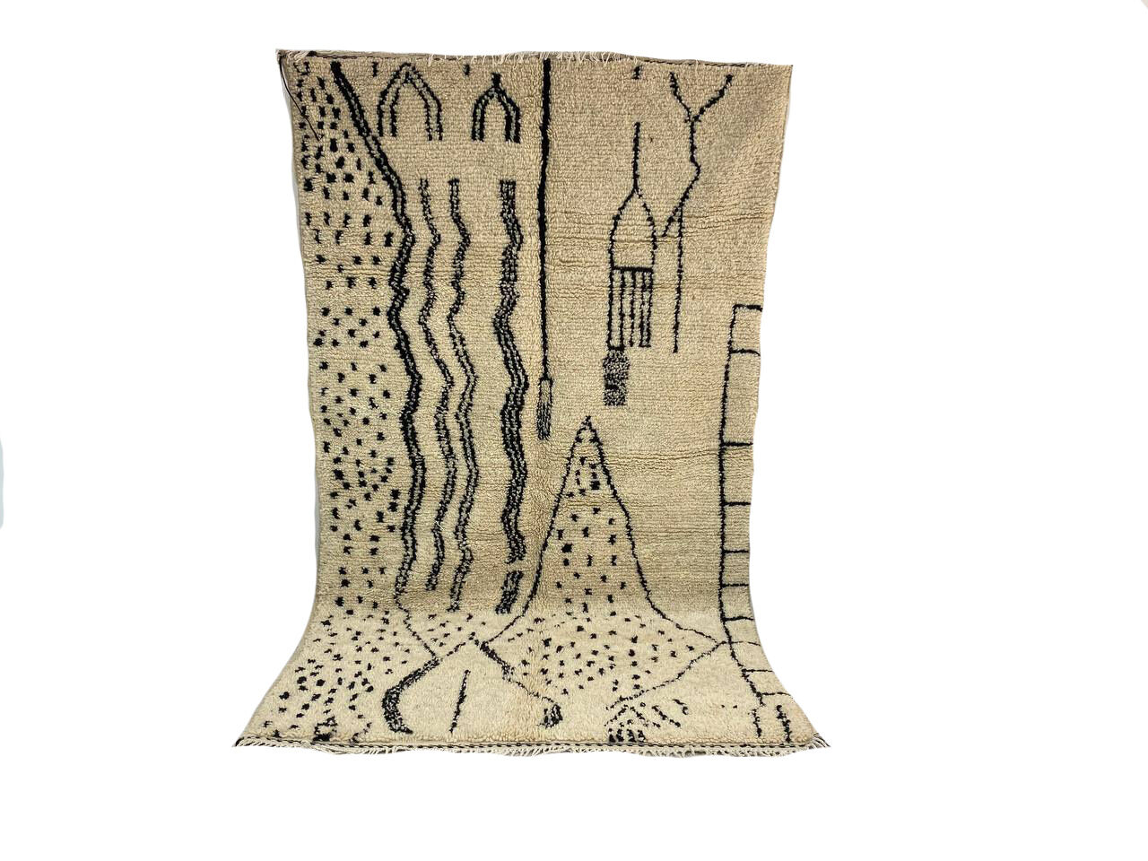 Handmade moroccan berber carpet 260 x 144 cm