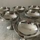 Set of 6 ice cream cups and spoons Letang Rémy 70s