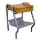 Table de chevet vintage en bois et métal, 1950