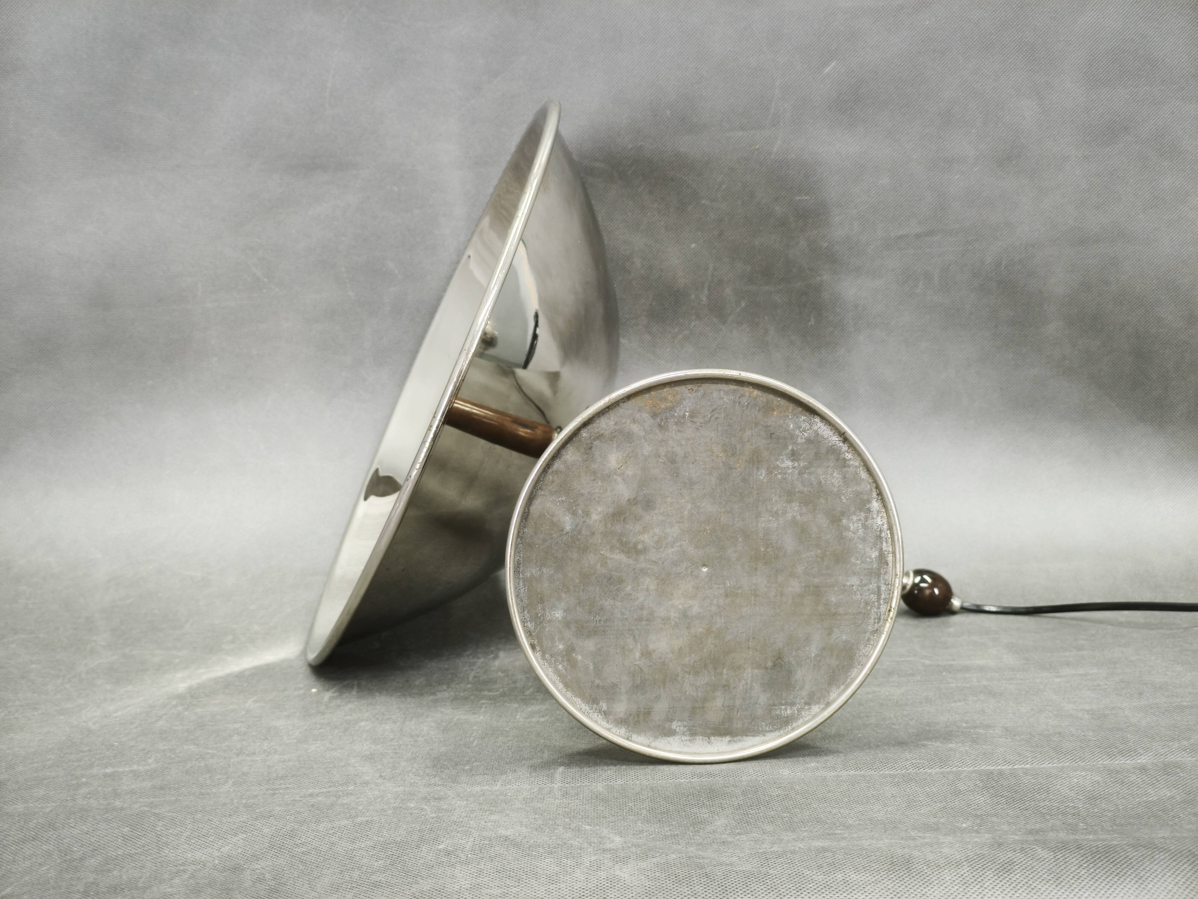 1930s Bauhaus Chrome Table Lamp with Beech Handle, Czechoslovakia