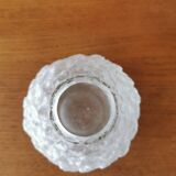 Small art deco ball vase in white glass paste