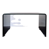 Table basse en verre noir courbé
